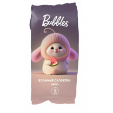 BUBBLES влажные салфетки Арбуз 8шт